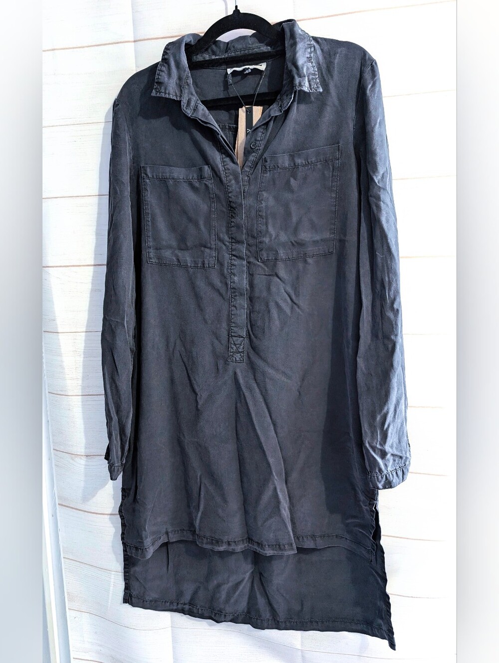 Noisy May Lyocel Button Down Tunic Top Shirt Dress Size Small
